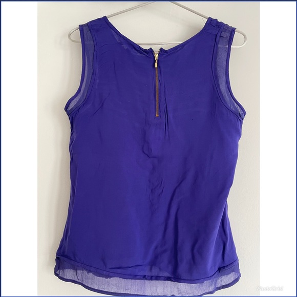 Blue cut sleeves Top - Picture 2 of 7